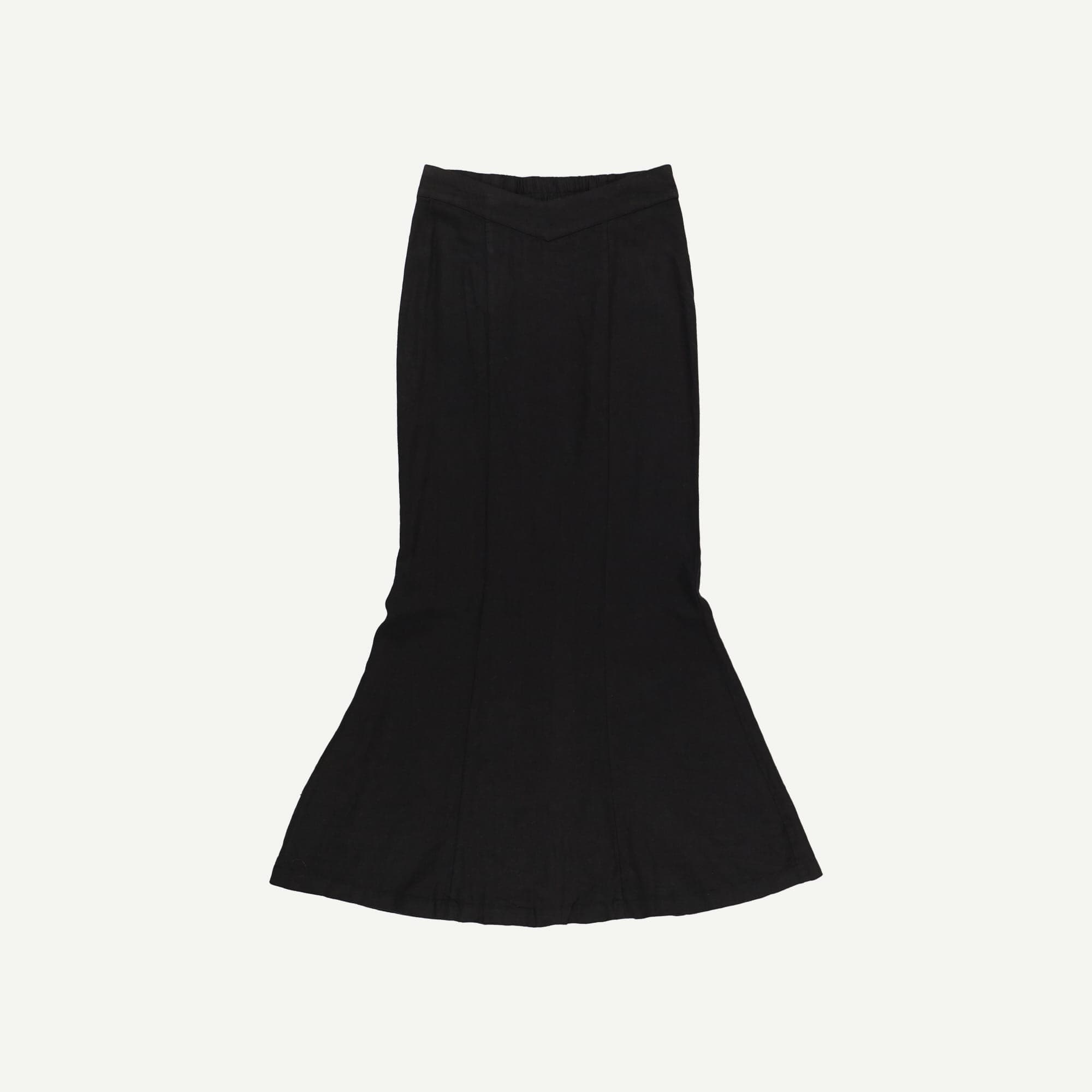 Milos Linen Blend V Waist Maxi Skirt