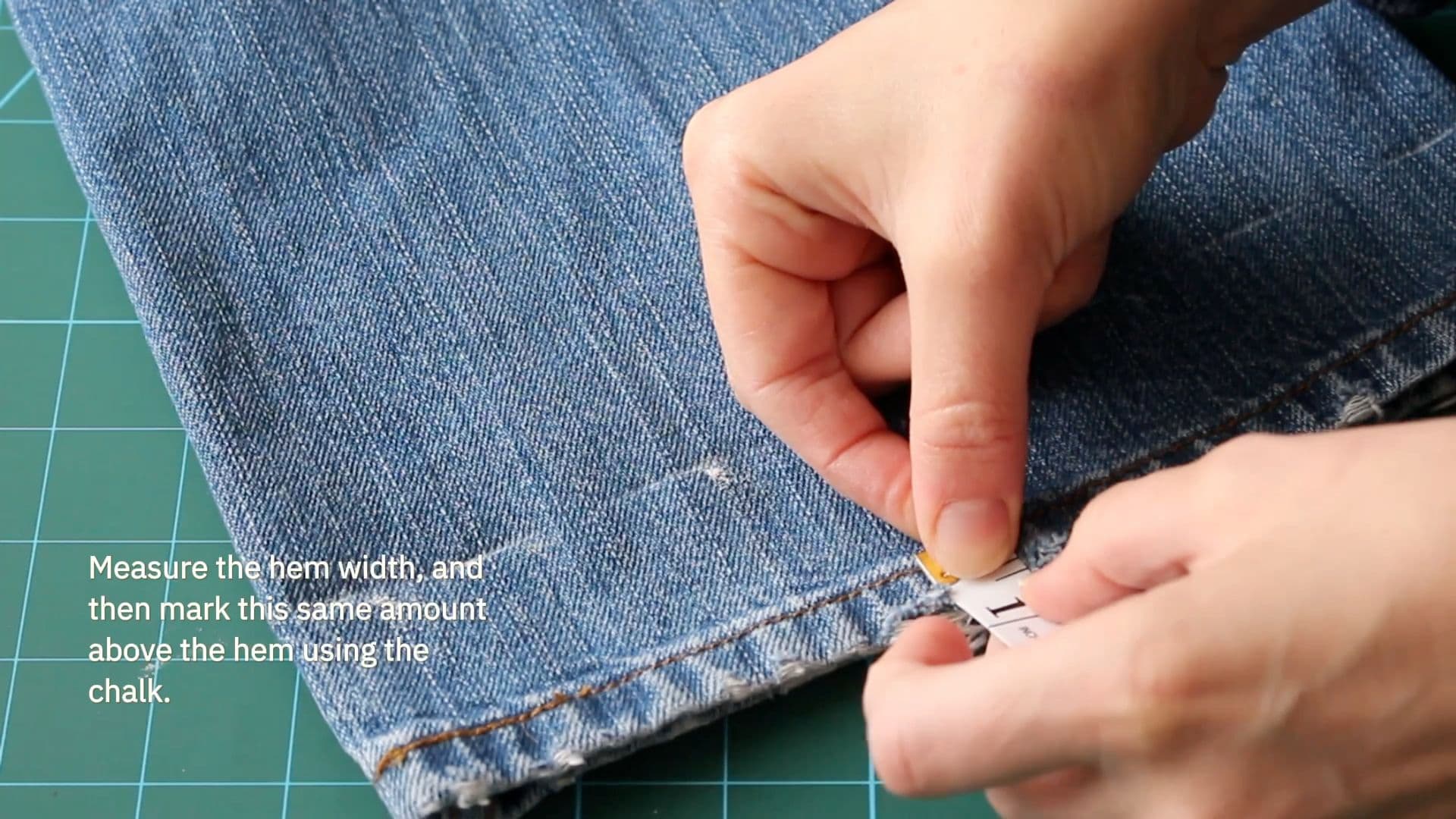 How to Shorten Jeans4