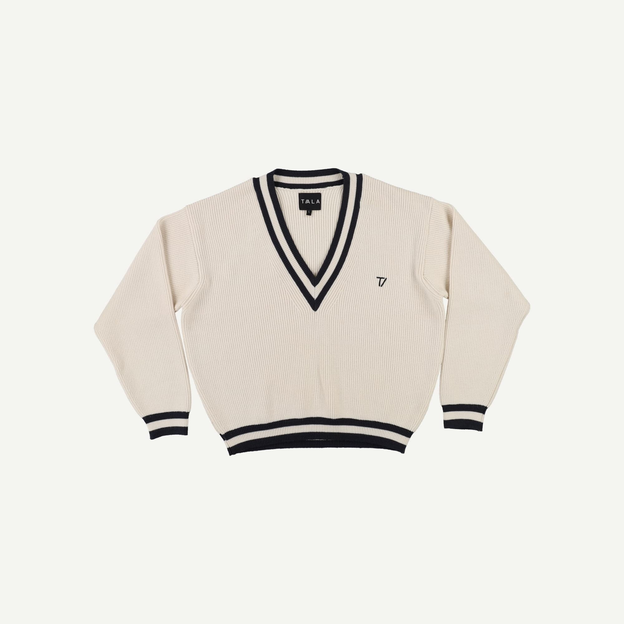Strip V Neck Jumper