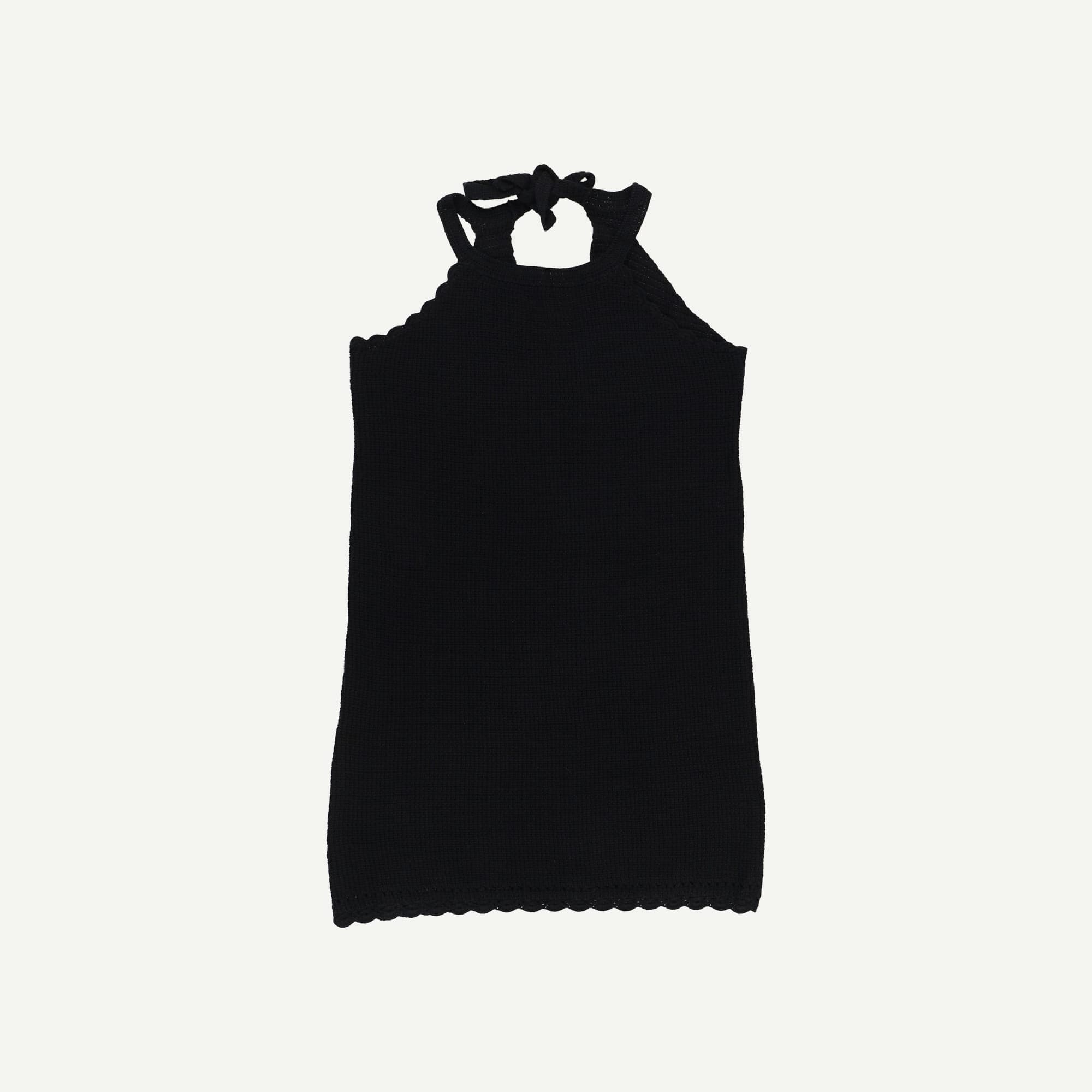 Crochet Black Knitted Mini Dress
