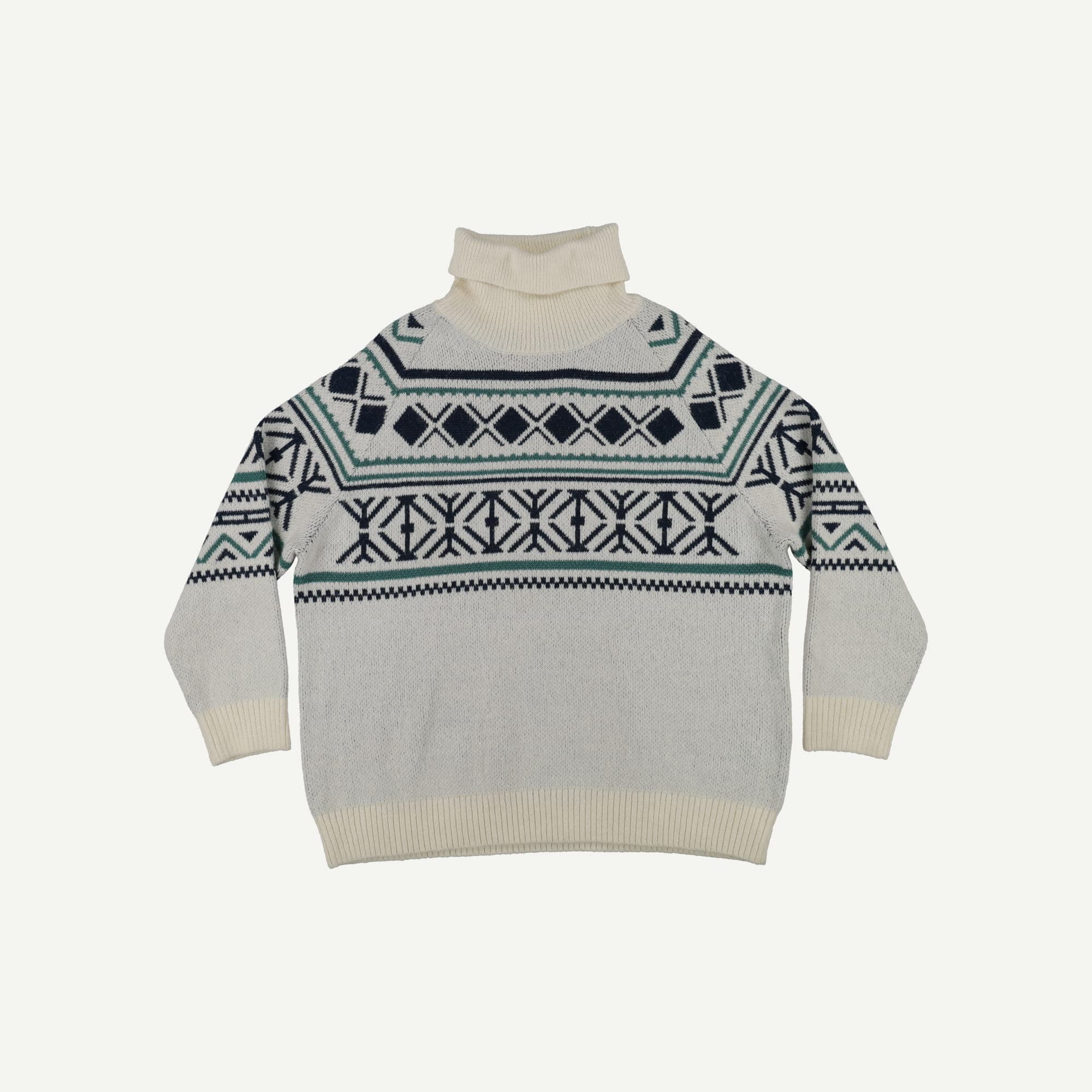 Whimsical Recycled Oversized Polo Neck Knitted Jumper