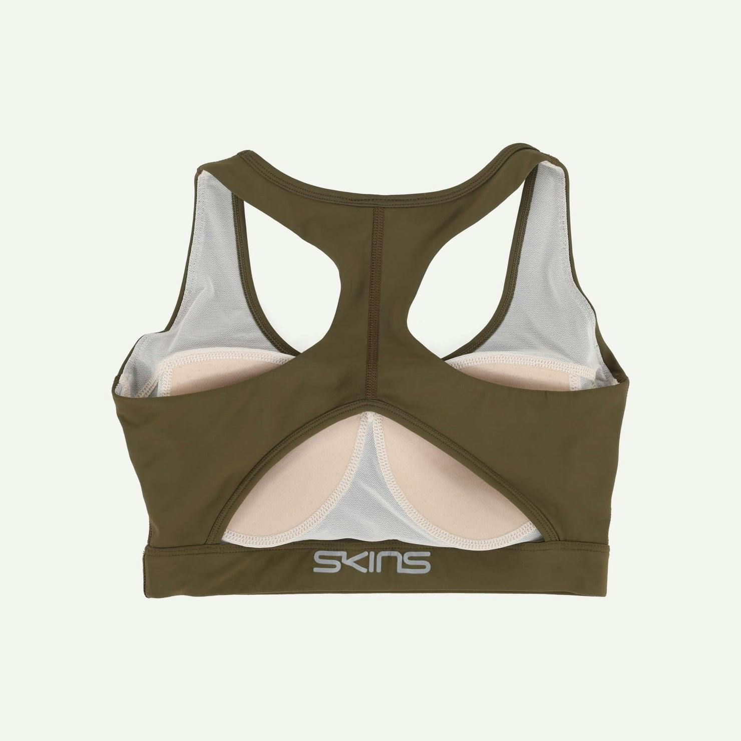 SKINS Compression As new Olive Series 3 Sports Bra